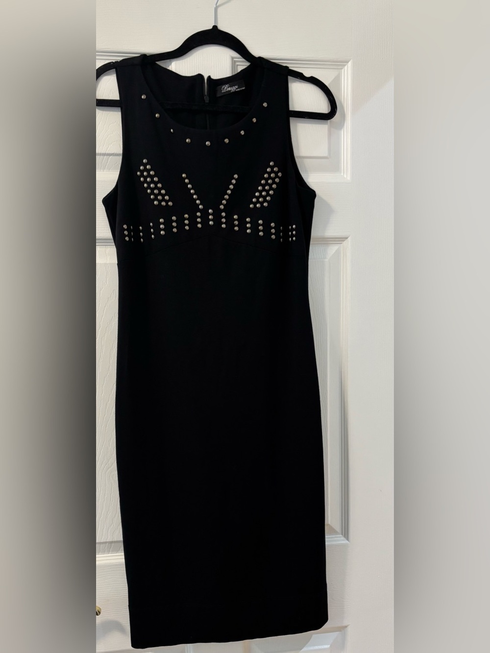 White House Black Market Black Stud Accent Sheath Dress